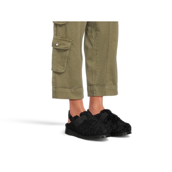 Dr. Martens Shoes - Dr. Martens Jorge II Clogs - Black Faux Fur Lined - Unisex: Men's 7 / Women's 8